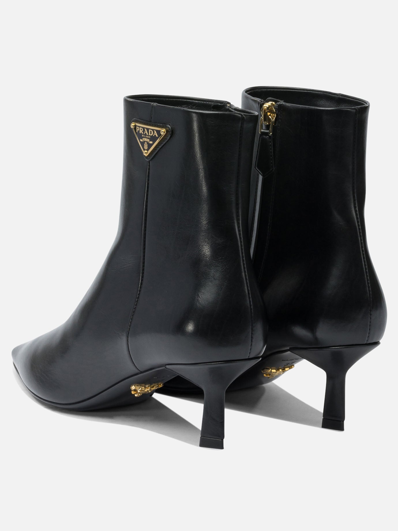 Zipped boots 100% calf leather - 100% leather  Black - Prada Women | PDP | VIETTI Online Store | thumbnail_4