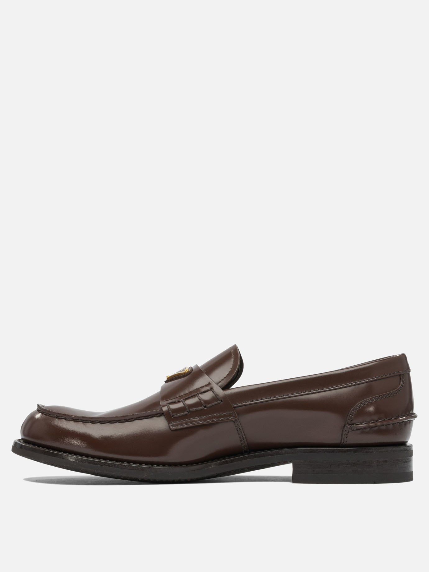 Loafers 100% calf leather - 100% rubber  Brown - Prada Men | PDP | VIETTI Online Store | thumbnail_3