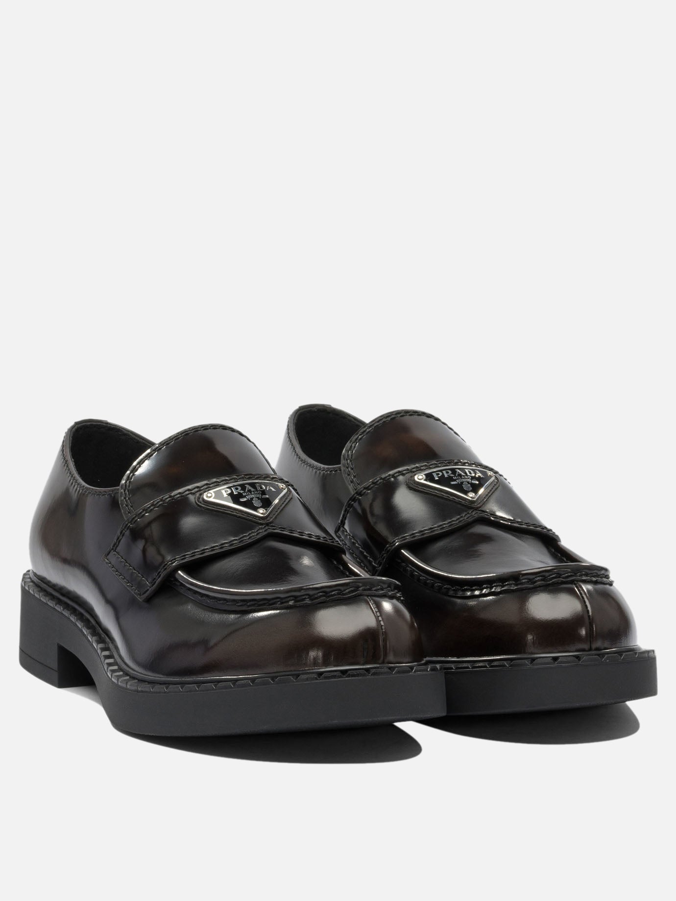 Loafers 100% calf leather - 100% rubber  Brown - Prada Men | PDP | VIETTI Online Store | Zoom-Modal_2
