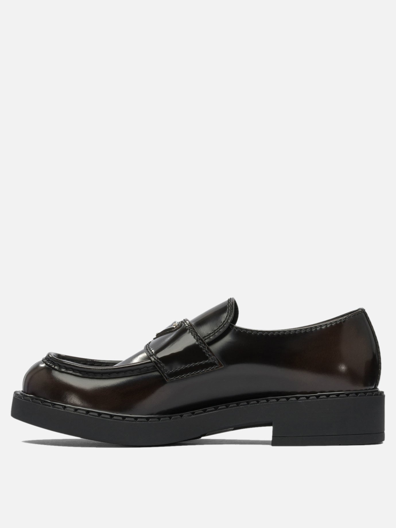 Loafers 100% calf leather - 100% rubber  Brown - Prada Men | PDP | VIETTI Online Store | thumbnail_3