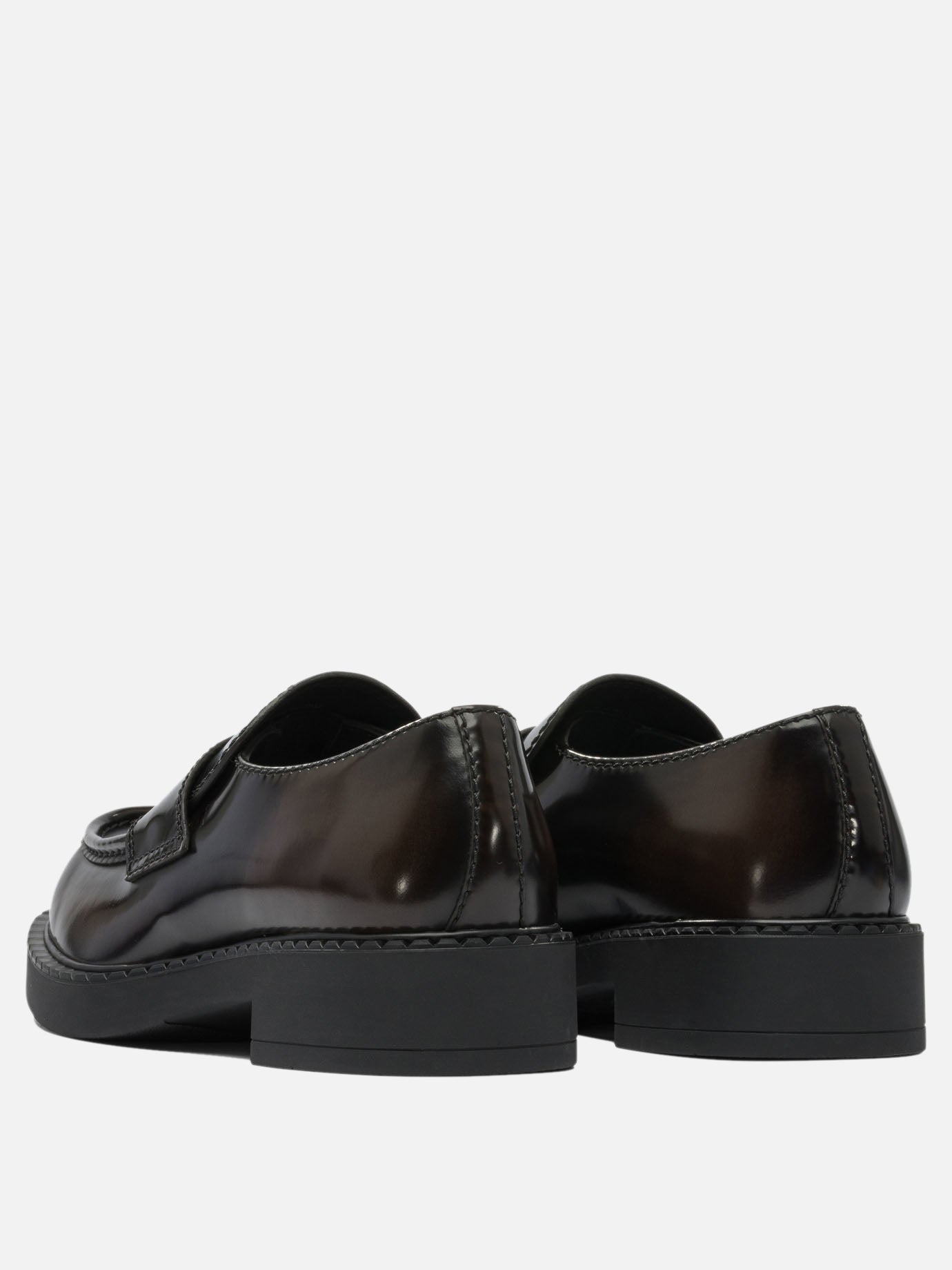Loafers 100% calf leather - 100% rubber  Brown - Prada Men | PDP | VIETTI Online Store | thumbnail_4