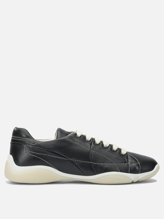 Low top sneakers 100% lamb leather - 100% rubber  Black - Prada Men | PDP | VIETTI Online Store 
