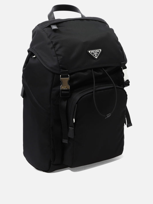 Prada Re-Nylon and Saffiano Backpack 18076585_UNI Black 2