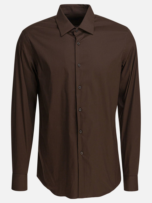 Prada Stretch cotton shirt 10421363_40 Brown 1