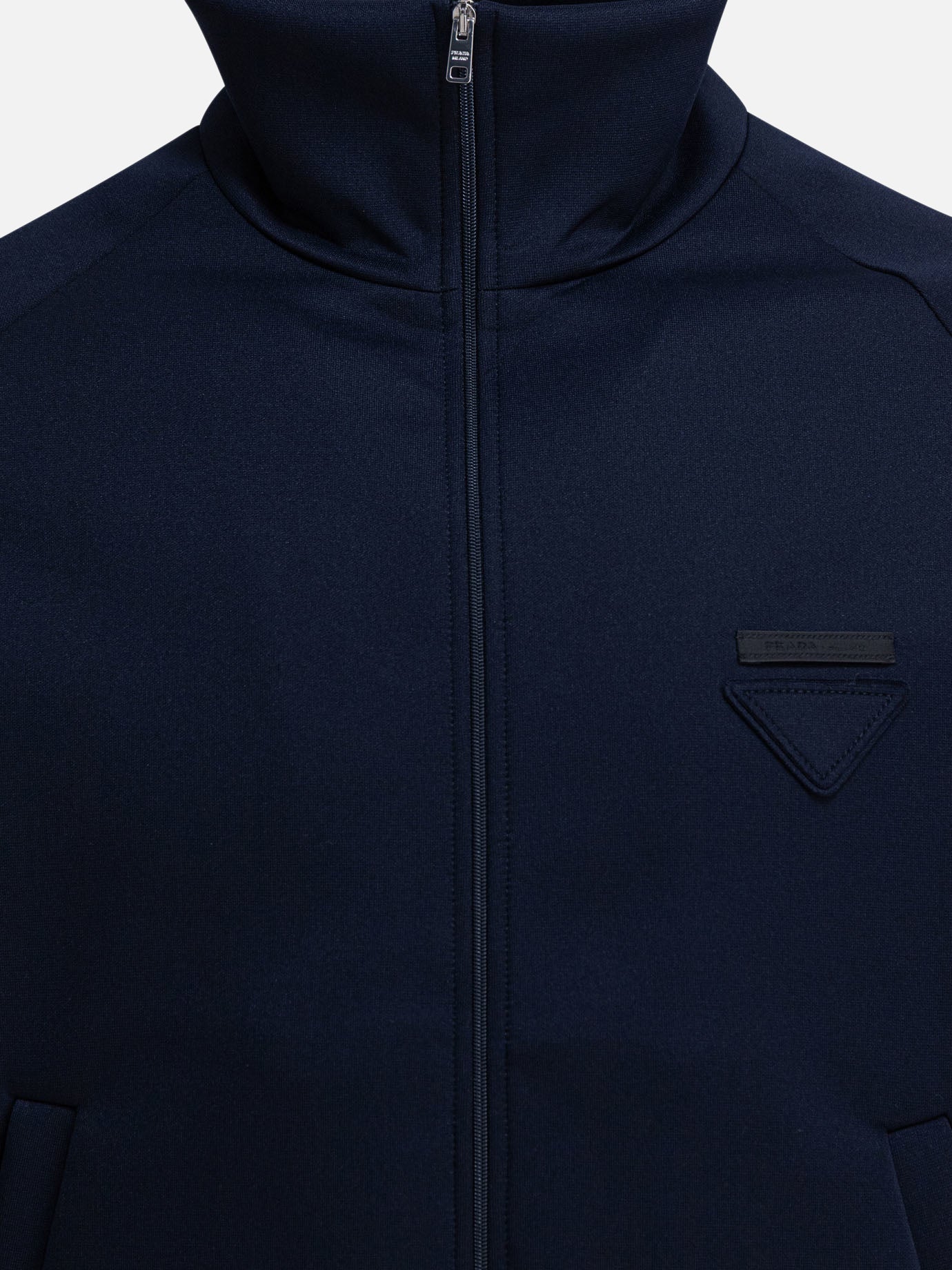 Prada Zipper sweatshirt in technical fabric Blue