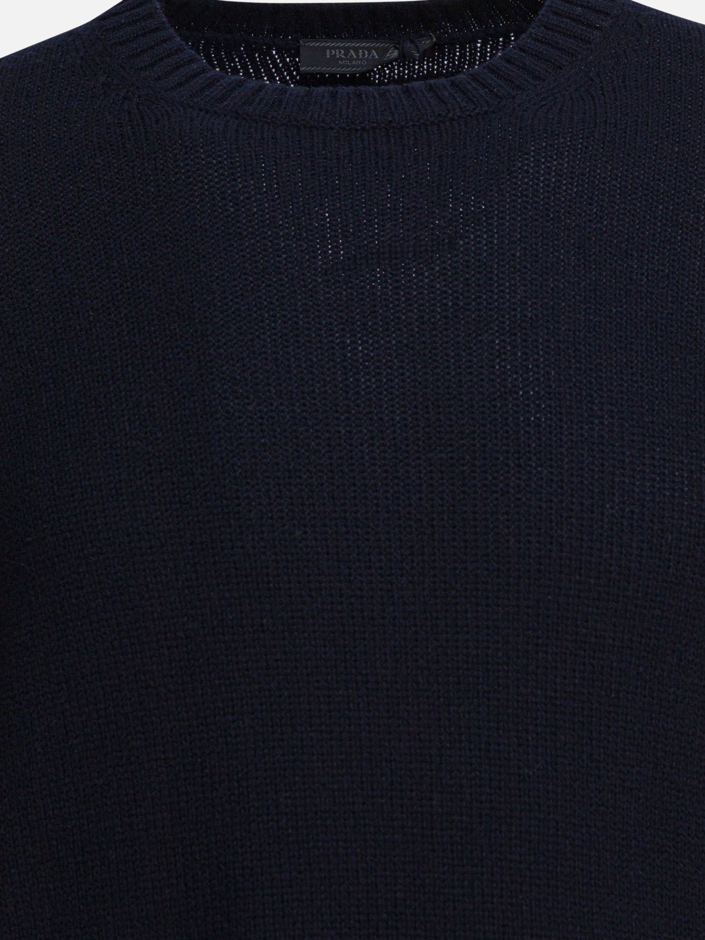 Crewneck sweaters Solid colour  Blue - Prada Men | PDP | VIETTI Online Store | thumbnail_3