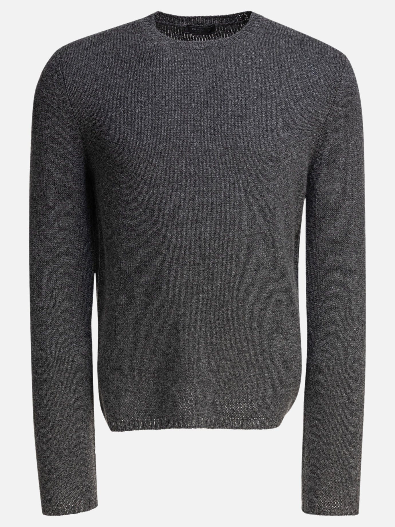 Crewneck sweaters Solid colour  Grey - Prada Men | PDP | VIETTI Online Store | thumbnail