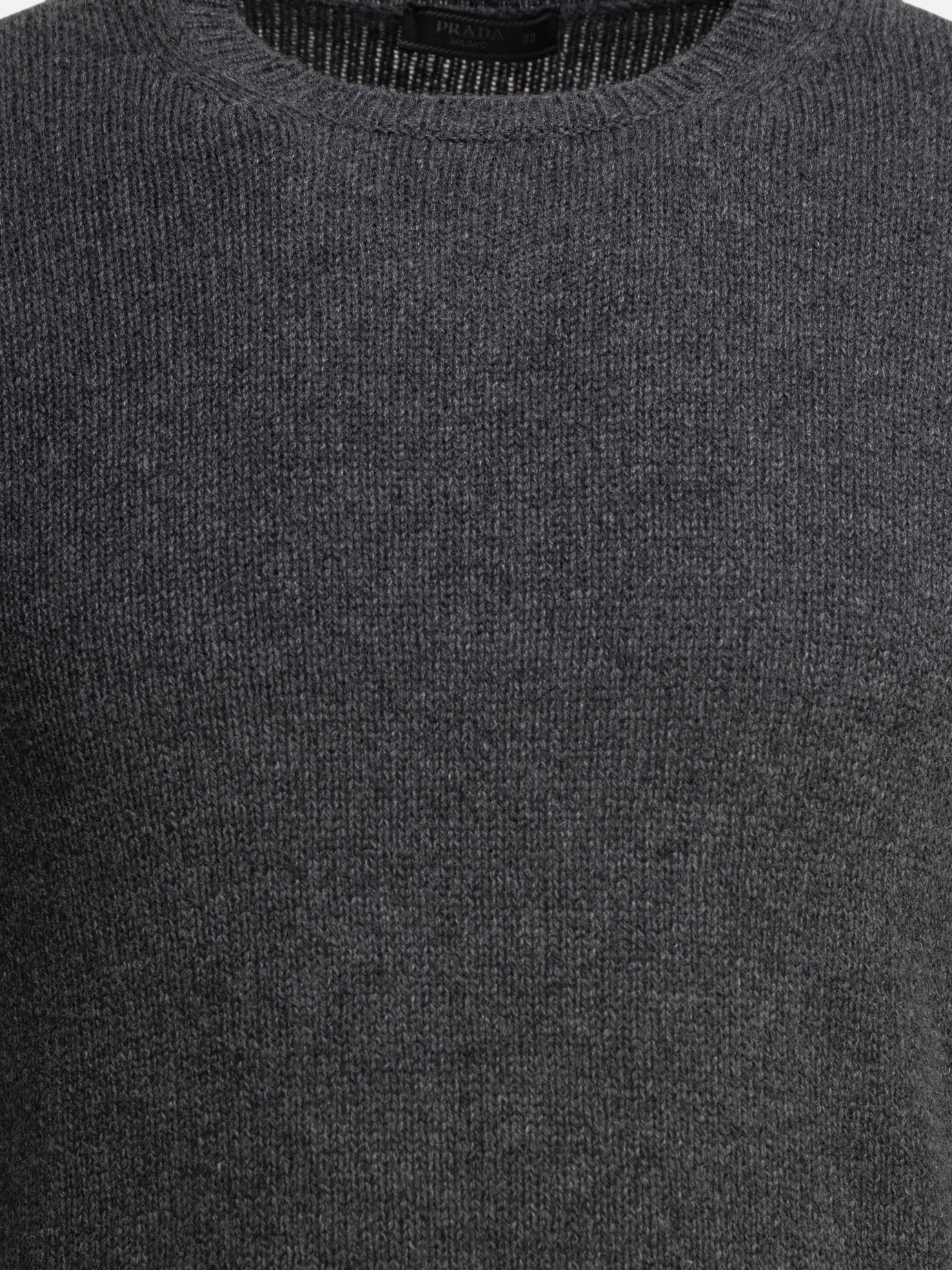 Crewneck sweaters Solid colour  Grey - Prada Men | PDP | VIETTI Online Store | Zoom-Modal_3
