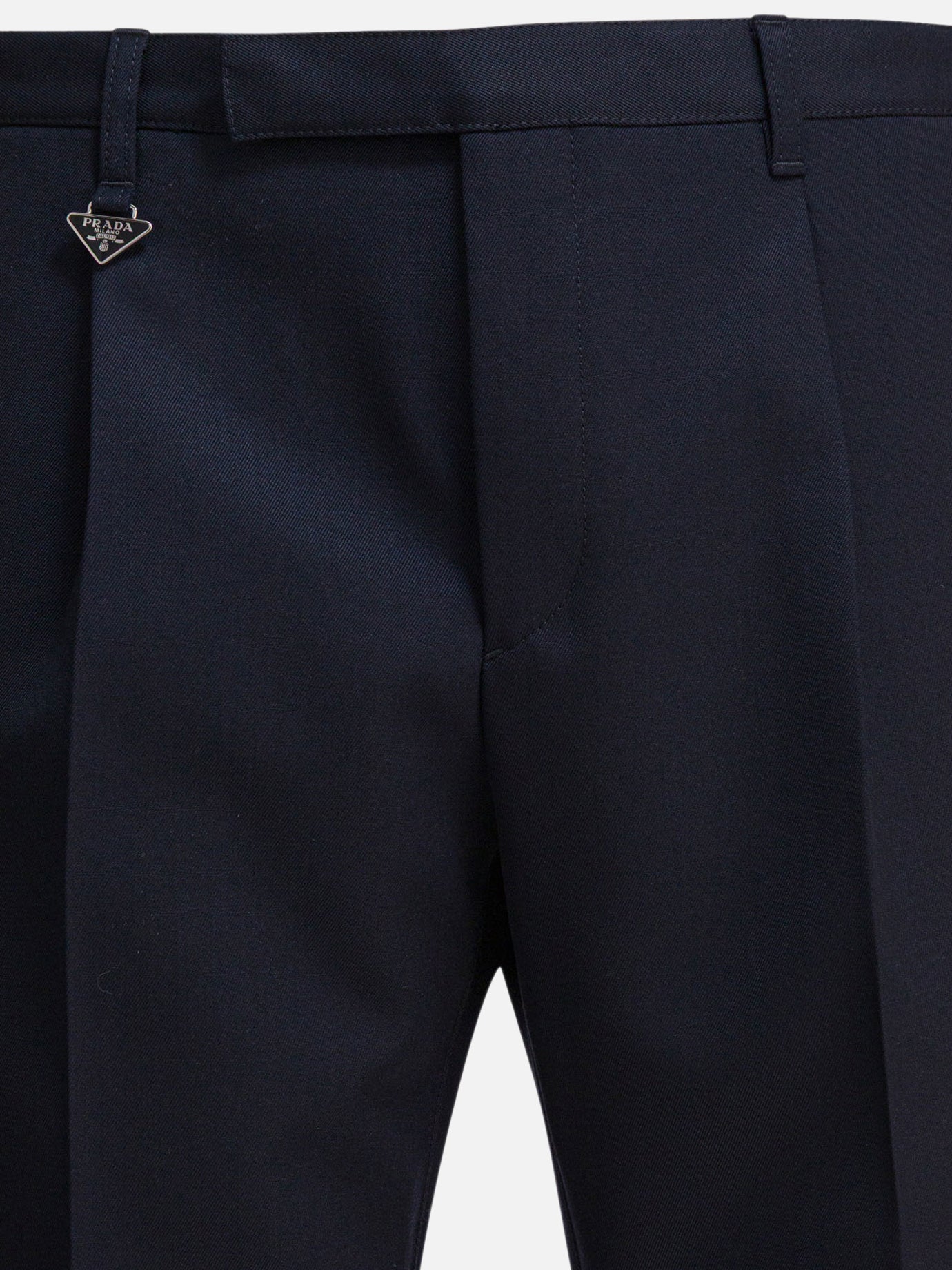 Prada Wool trousers 19403480_50 Blue thumbnail_3