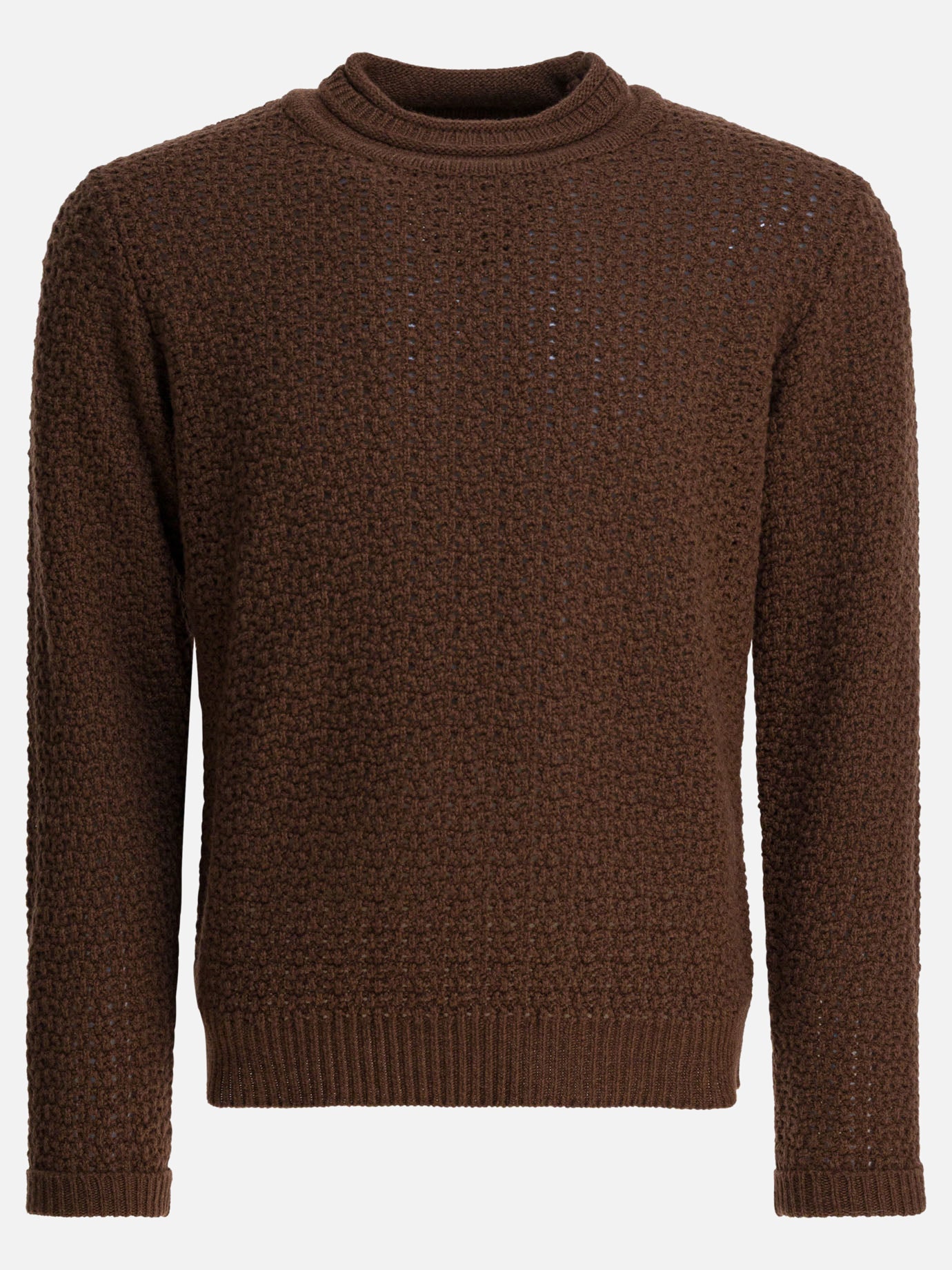 Crewneck sweaters Solid colour  Brown - Rakkì Men | PDP | VIETTI Online Store | thumbnail