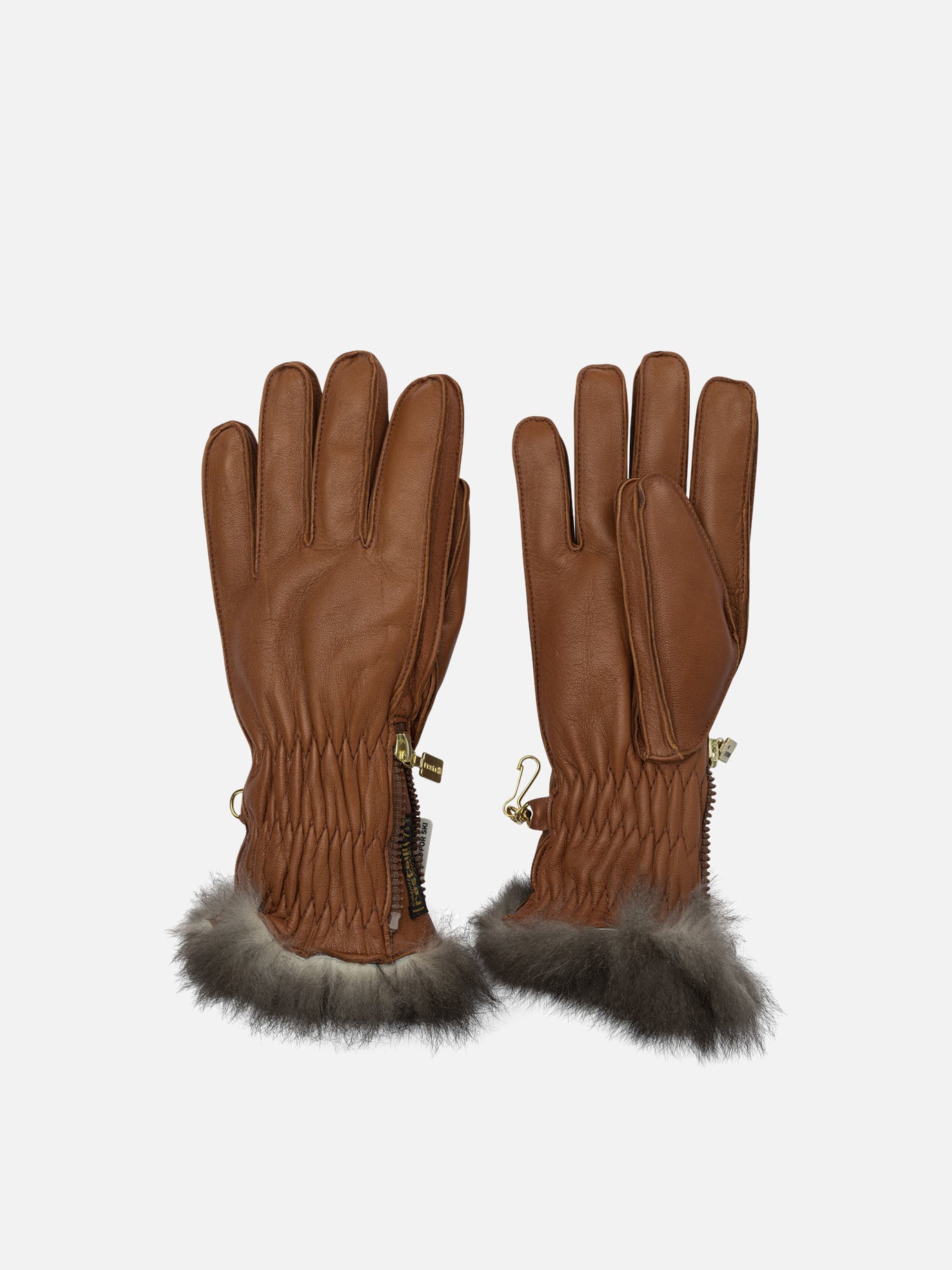 Sport gloves 100% leather  Brown - Restelli Women | PDP | VIETTI Online Store | thumbnail