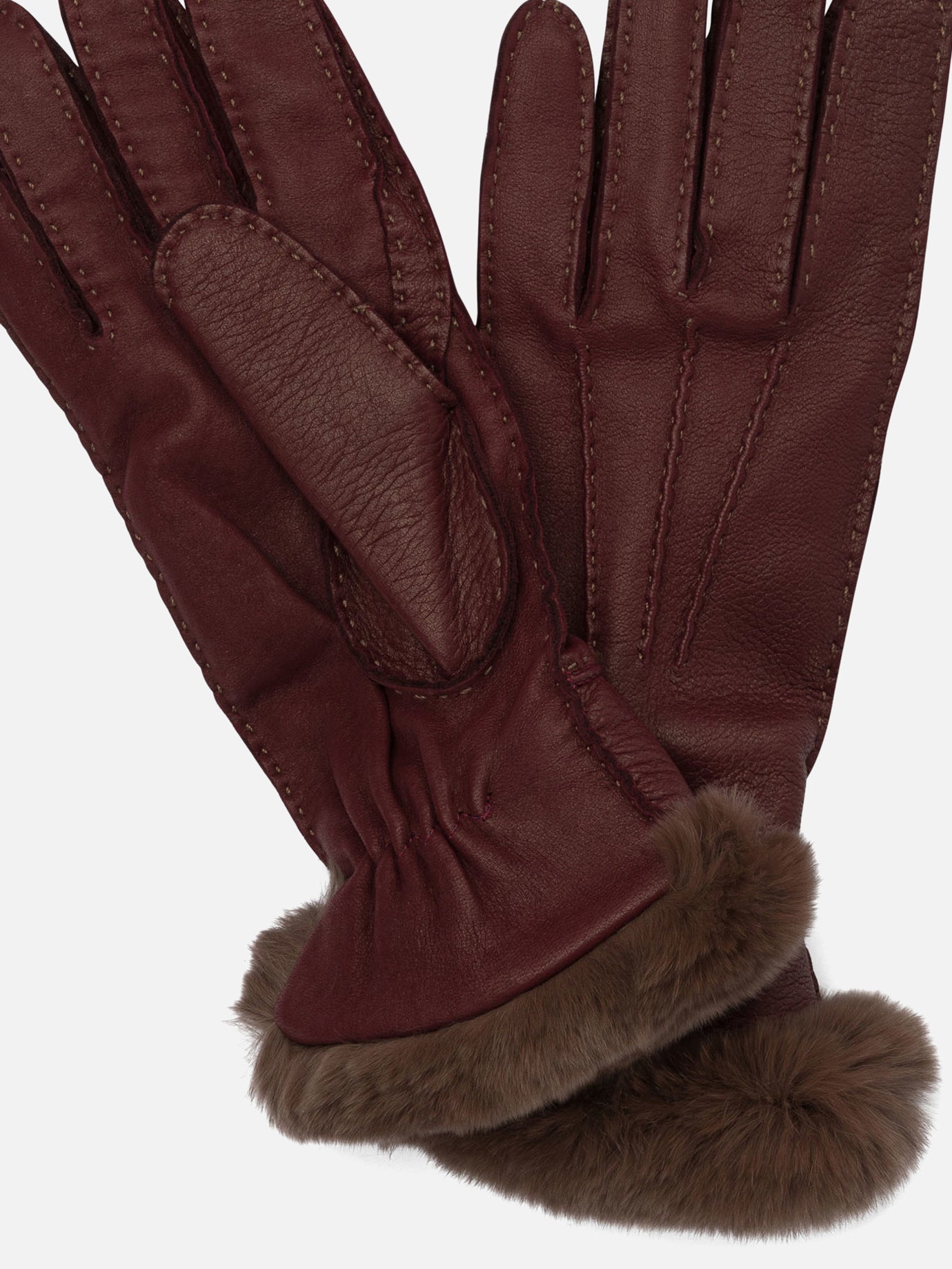 Casual gloves 100% leather  Bordeaux - Restelli Women | PDP | VIETTI Online Store | Zoom-Modal_2

