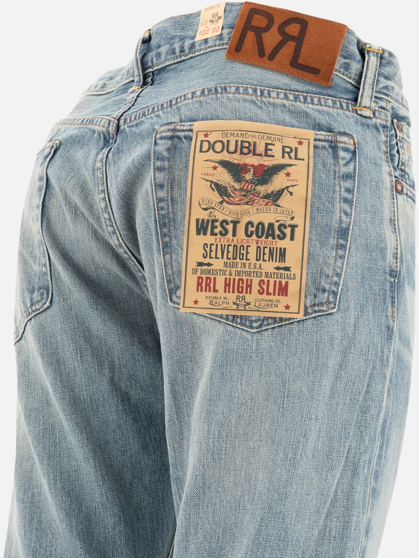 Straight-leg jeans Denim  Light blue - RRL by Ralph Lauren Men | PDP | VIETTI Online Store | thumbnail_4