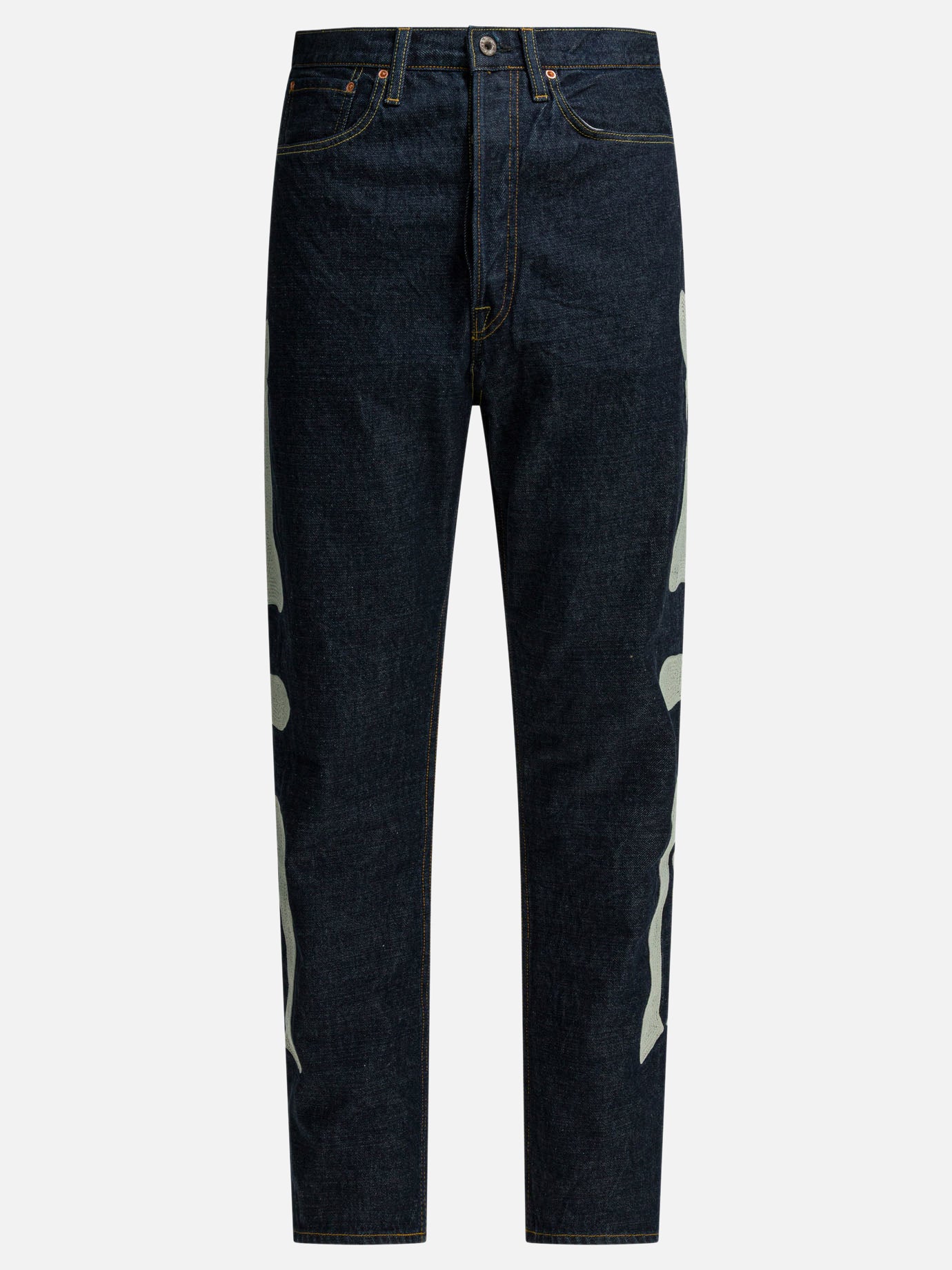 Straight-leg jeans Solid colour  Blue - KAPITAL Men | PDP | VIETTI Online Store | thumbnail