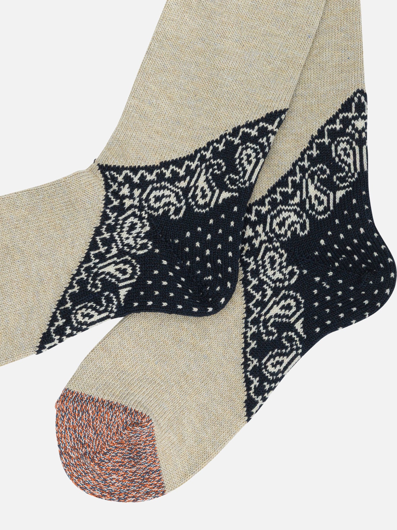 Classic socks 70% cotton 30% acrylic  Beige - KAPITAL Men | PDP | VIETTI Online Store | Zoom-Modal_2
