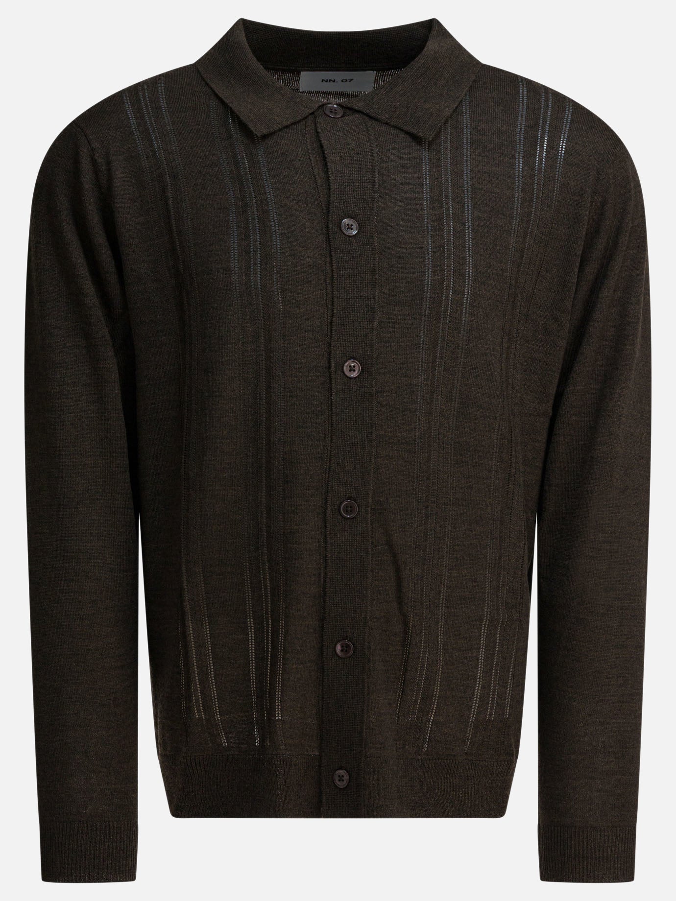 Cardigans Textured knit  Brown - NN.07 Men | PDP | VIETTI Online Store | Zoom-Modal
