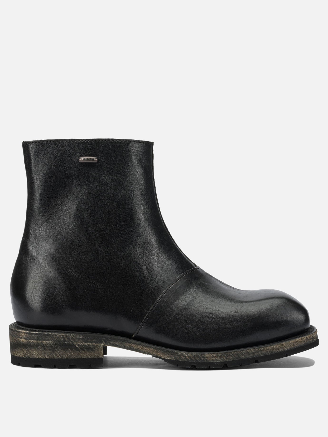 Zipped boots 100% calf leather - 100% rubber  Black - Our Legacy Men | PDP | VIETTI Online Store | thumbnail