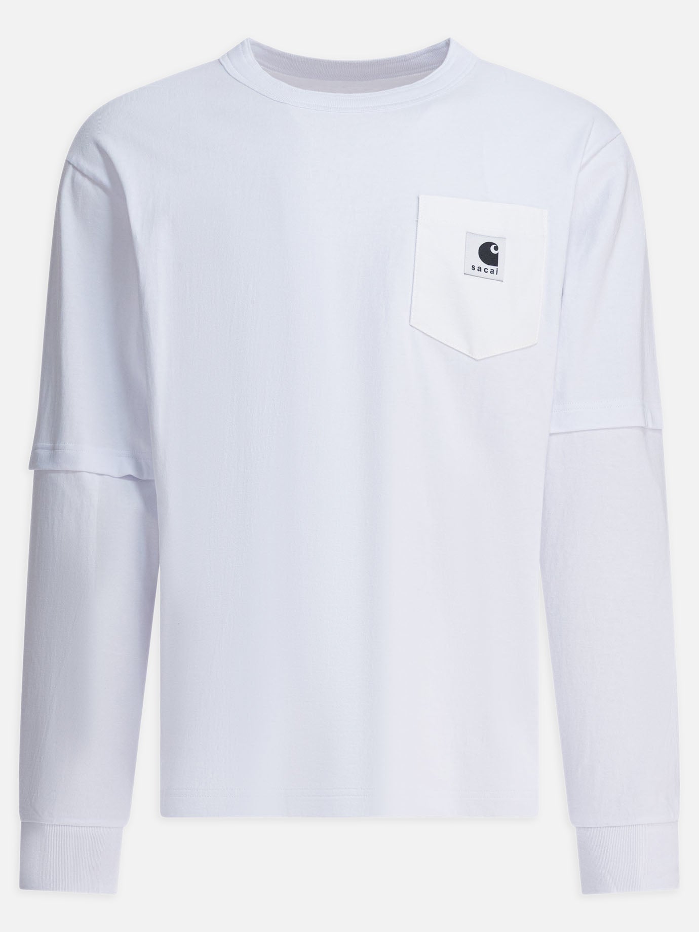 Crewneck t-shirts Logo  White - Sacai Men | PDP | VIETTI Online Store | thumbnail