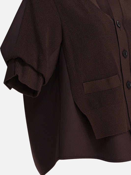 Cardigans Solid colour  Brown - Sacai Women | PDP | VIETTI Online Store | 2
