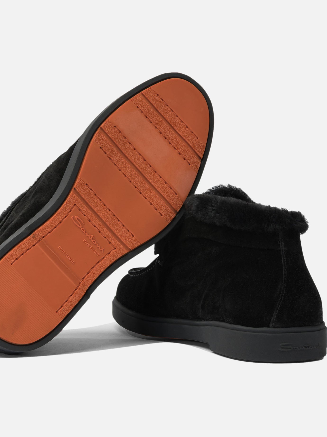 Pull-on boots 100% suede - 100% rubber  Black - Santoni Women | PDP | VIETTI Online Store | Zoom-Modal_5
