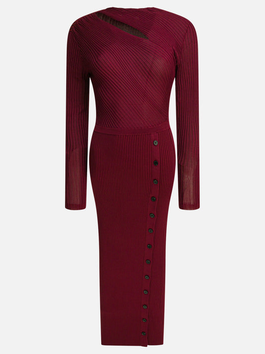 Midi dresses Solid colour  Bordeaux - Self-portrait Women | PLP | VIETTI Online Store 
