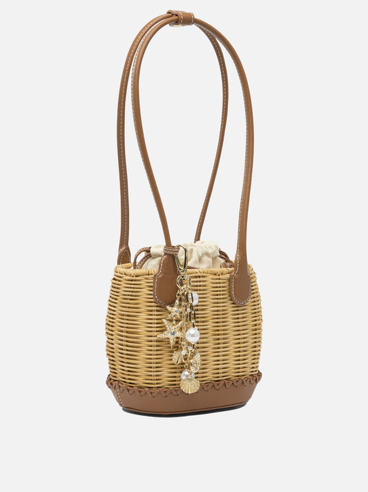 Mini bags 100% rattan  Brown - Self-portrait Women | PDP | VIETTI Online Store | 2
