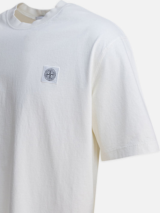 Crewneck t-shirts Logo  Beige - Stone Island Men | PDP | VIETTI Online Store 
