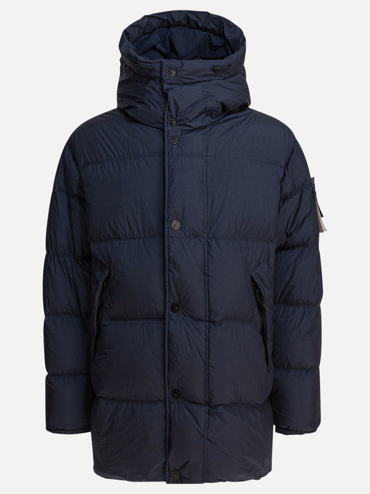 Down jackets Solid colour  Blue - Stone Island Men | PLP | VIETTI Online Store 
