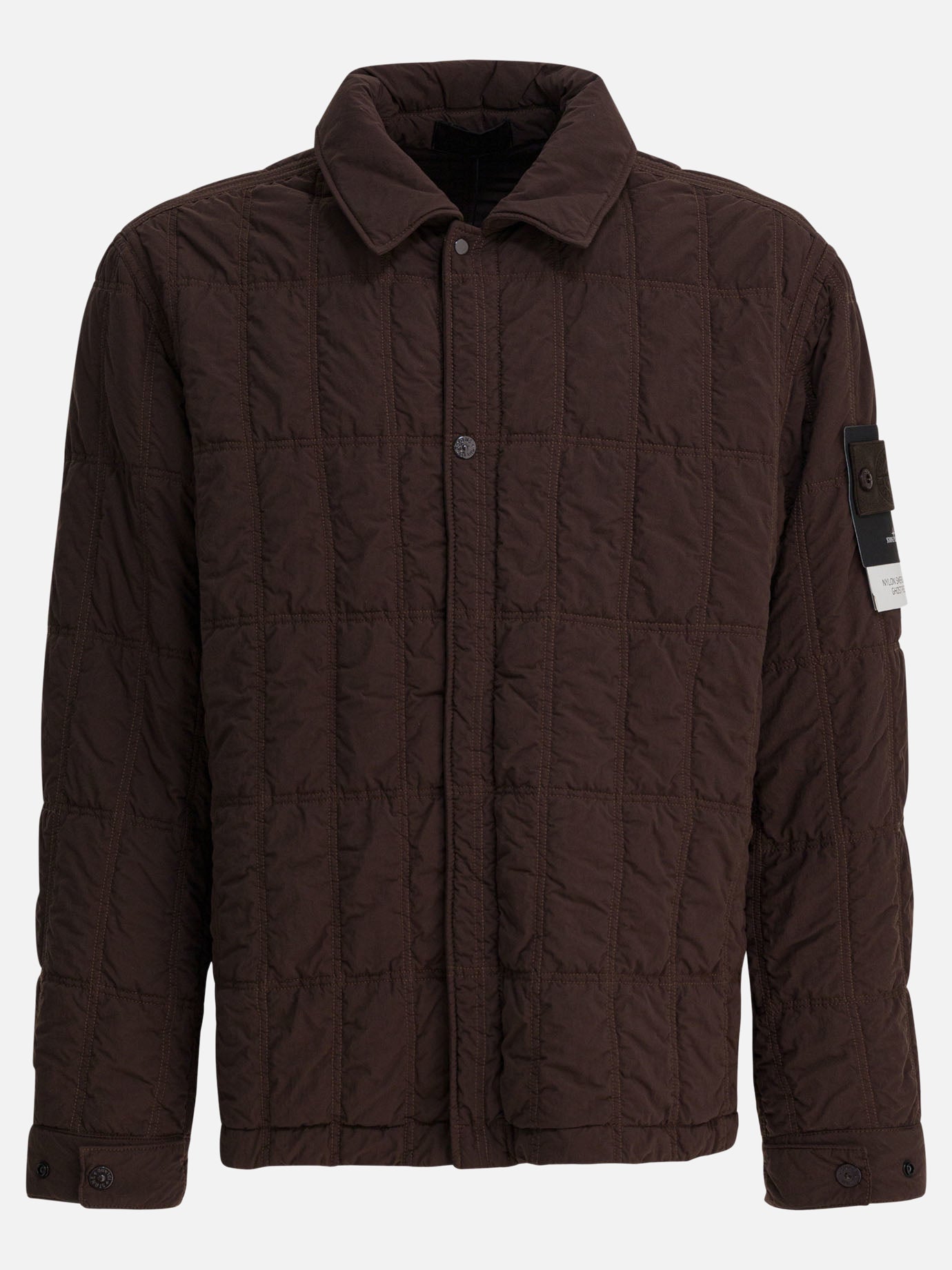 Quilted & Utility Jackets Logo  Brown - Stone Island Men | PDP | VIETTI Online Store | thumbnail