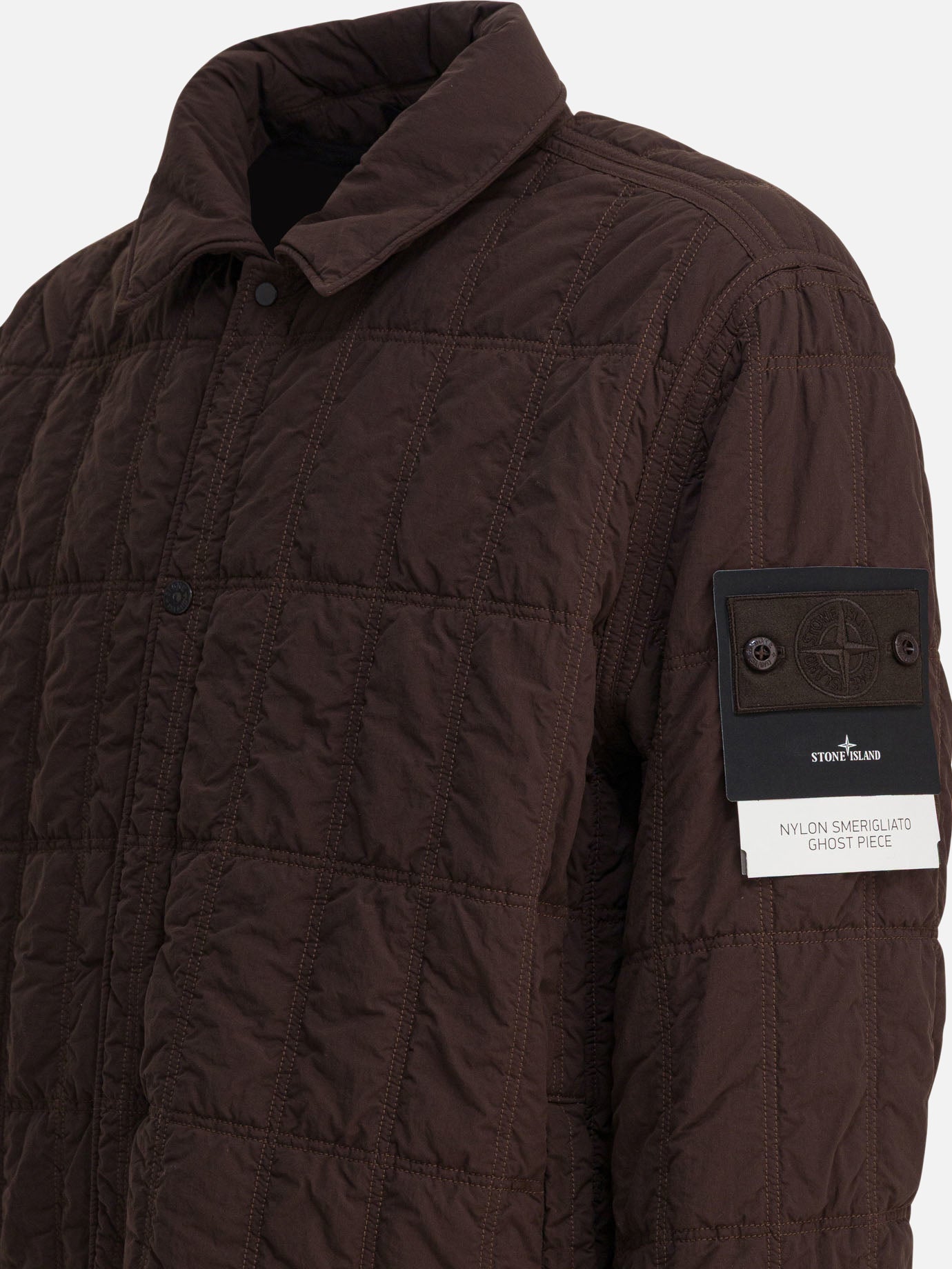 Quilted & Utility Jackets Logo  Brown - Stone Island Men | PDP | VIETTI Online Store | Zoom-Modal_4
