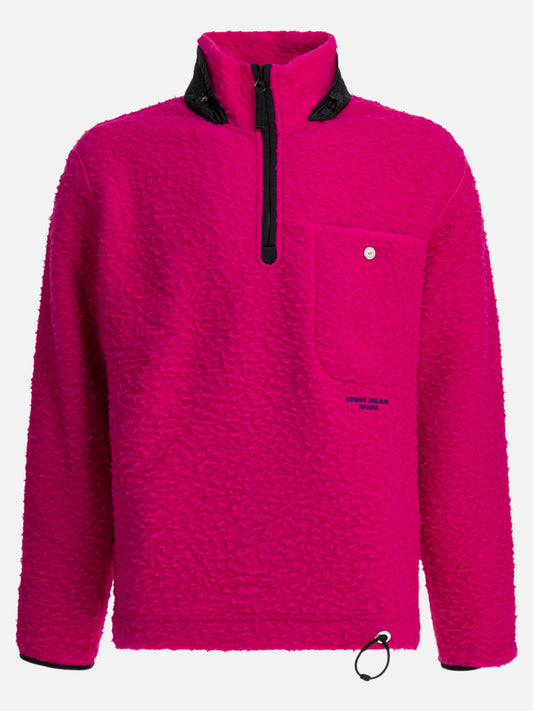 Half zip sweatshirts Logo  Fuchsia - Stone Island Men | PDP | VIETTI Online Store 

