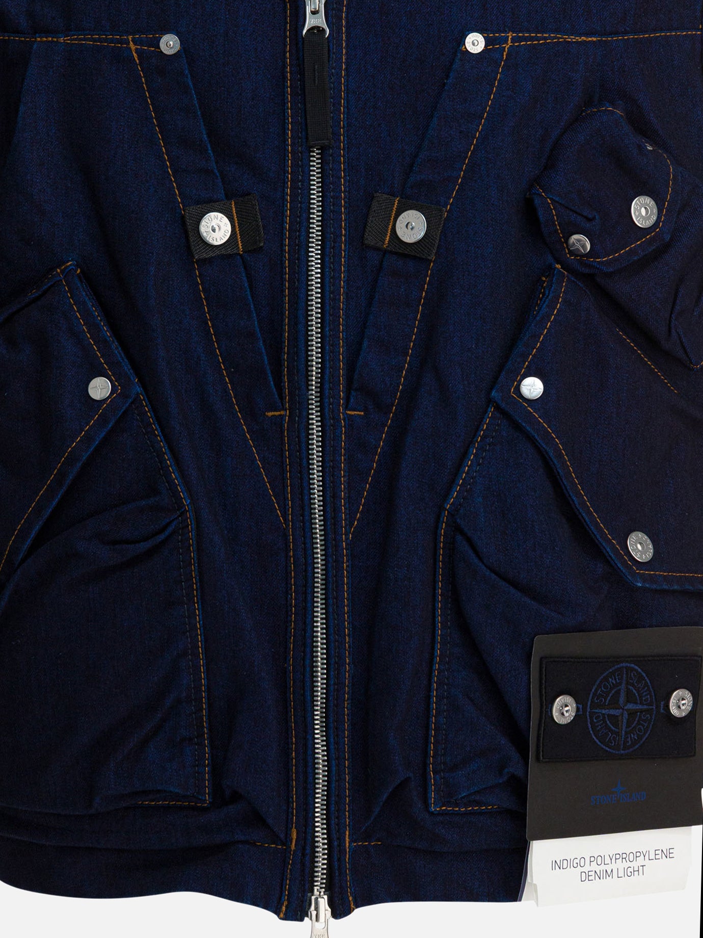 Vest jackets Solid colour  Blue - Stone Island Men | PDP | VIETTI Online Store | thumbnail_3