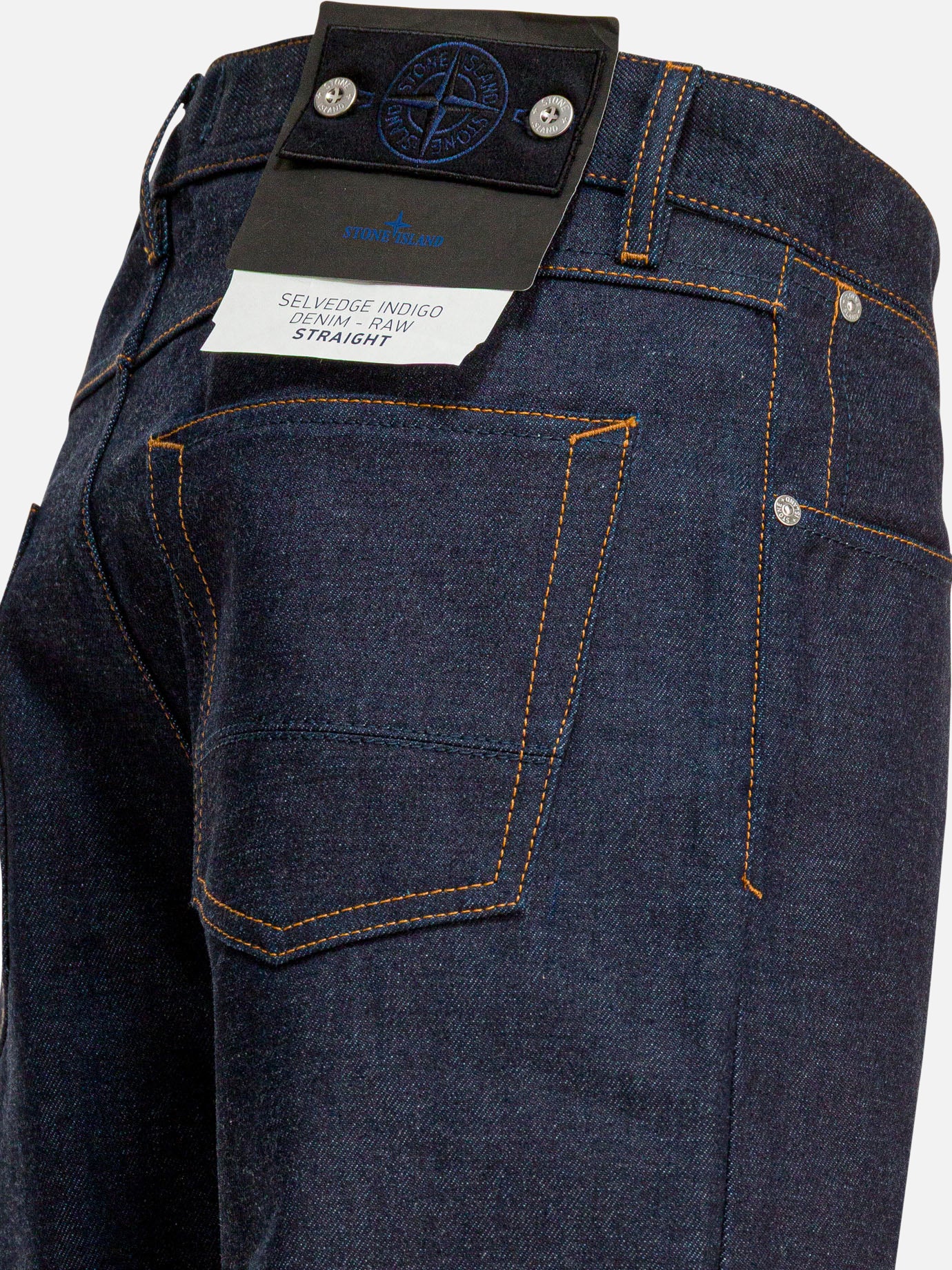 Straight-leg jeans Solid colour  Blue - Stone Island Men | PDP | VIETTI Online Store | thumbnail_4