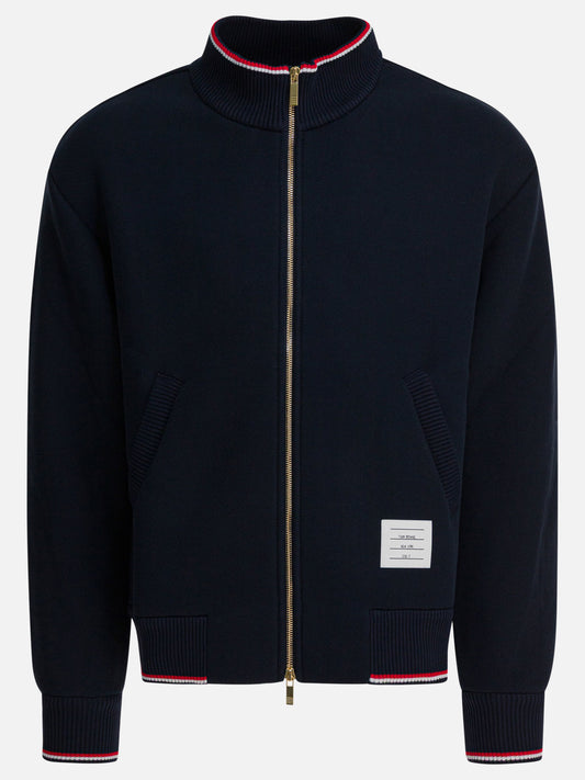 Full zip sweatshirts Solid colour  Blue - Thom Browne Men | PDP | VIETTI Online Store 
