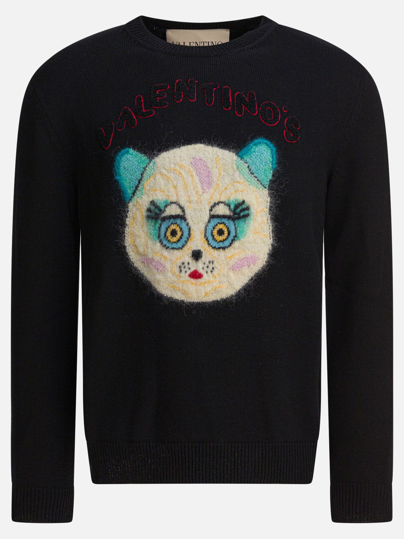 Crewneck sweaters Embroidered  Black - Valentino Men | PDP | VIETTI Online Store | Zoom-Modal
