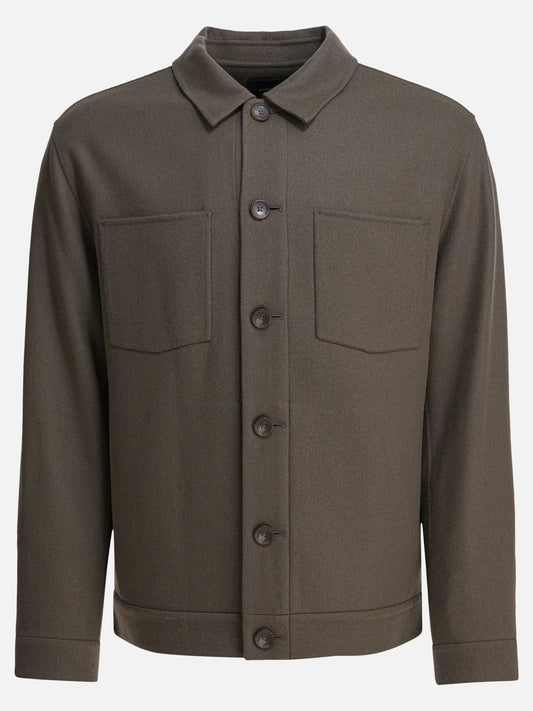Overshirt jackets Solid colour  Grey - Vince Men | PDP | VIETTI Online Store 
