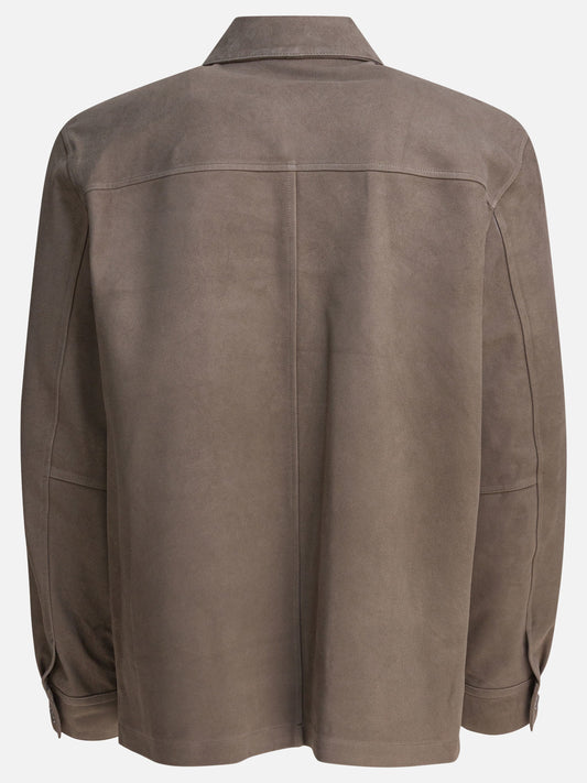Leather jackets Solid colour  Grey - Vince Men | PDP | VIETTI Online Store | 2
