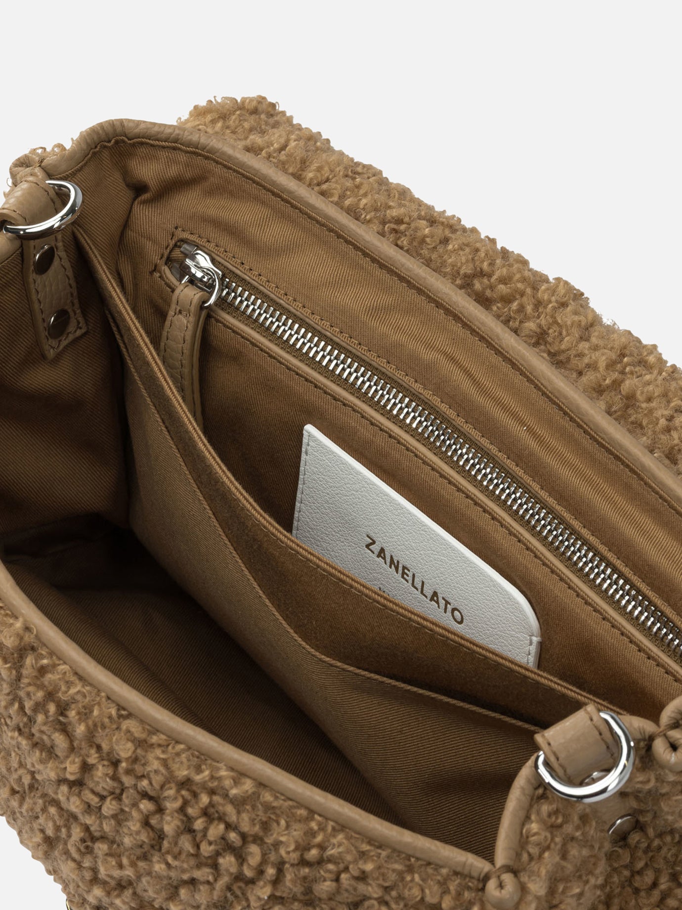 Small bags 100% fabric - 100% leather  Brown - Zanellato Women | PDP | VIETTI Online Store | Zoom-Modal_5
